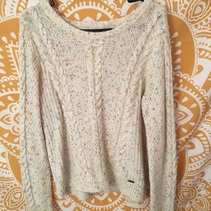 hollister splash of color cable knit sweater